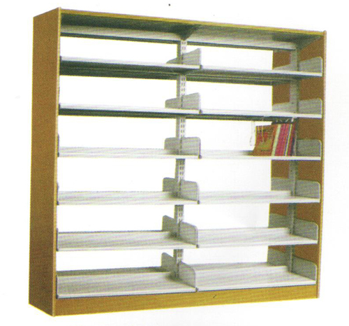 zx-009-木護板單柱雙面書(shū)架（2組）